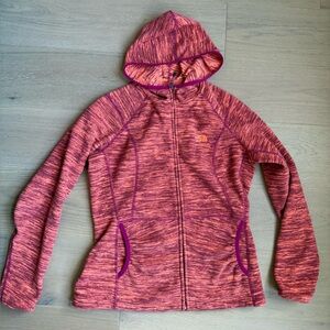 The North Face Orange and Purple Fleece Jacket